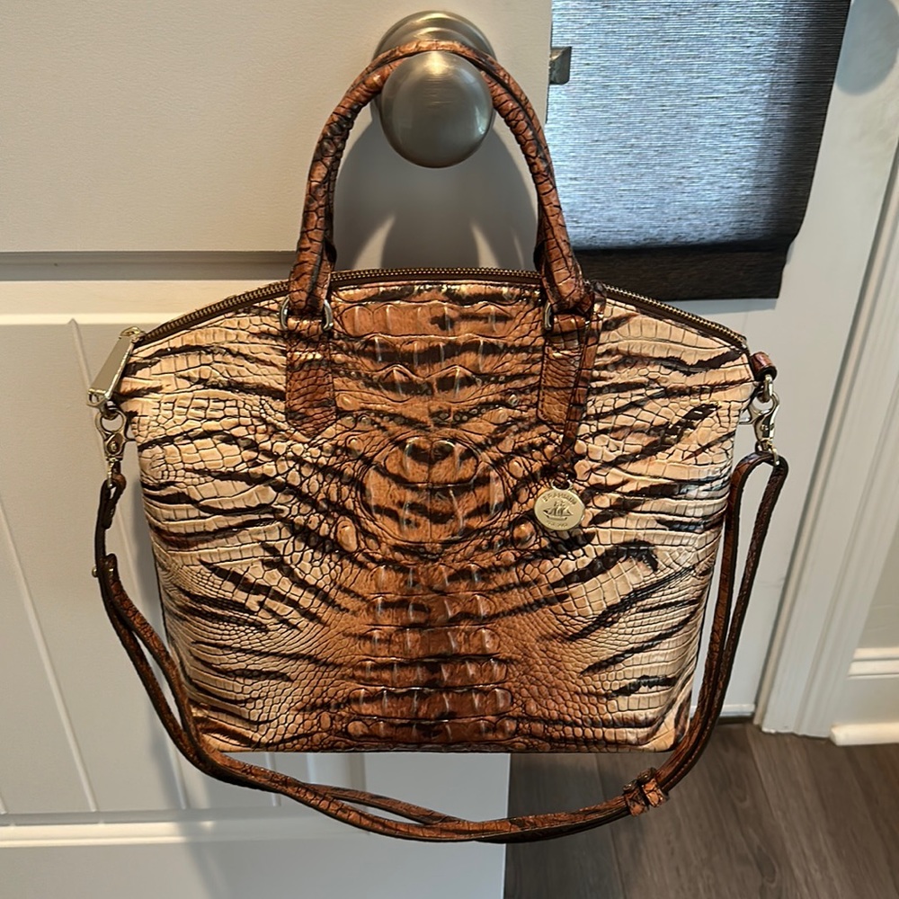 ✅ Brahmin 2 SET  Duxbury Ombre Melbourne Rare Print Purse Bag Satchel + Wallet